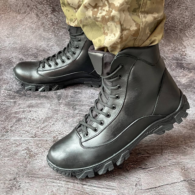 Ботинки мужские зимние тактические ВСУ (ЗСУ) 8608 44 р 28,5 см черные - изображение 1