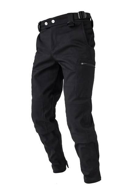 Утеплённые тактические штаны на флисе XL черные - изображение 2