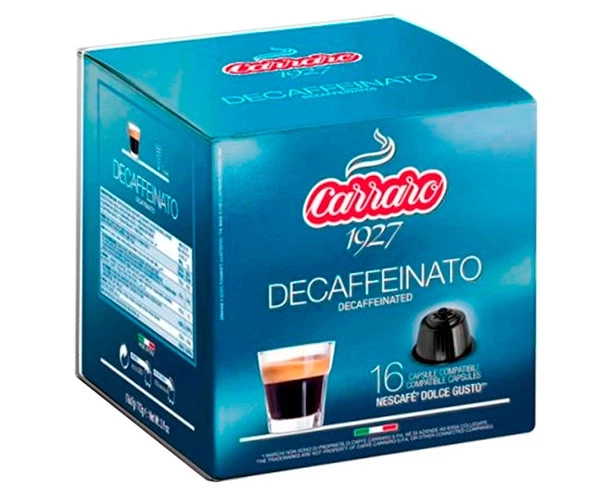 Кава в капсулах Carraro Decaffeinato, 16 капсул Dolce Gusto - Фото 1 Кава в капсулах Carraro Decaffeinato, 16 капсул Dolce Gusto - зображення 1