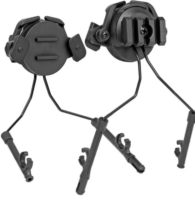 Кріплення на шолом (кронштейн, адаптер) для гарнітури (Чорний) - зображення 1