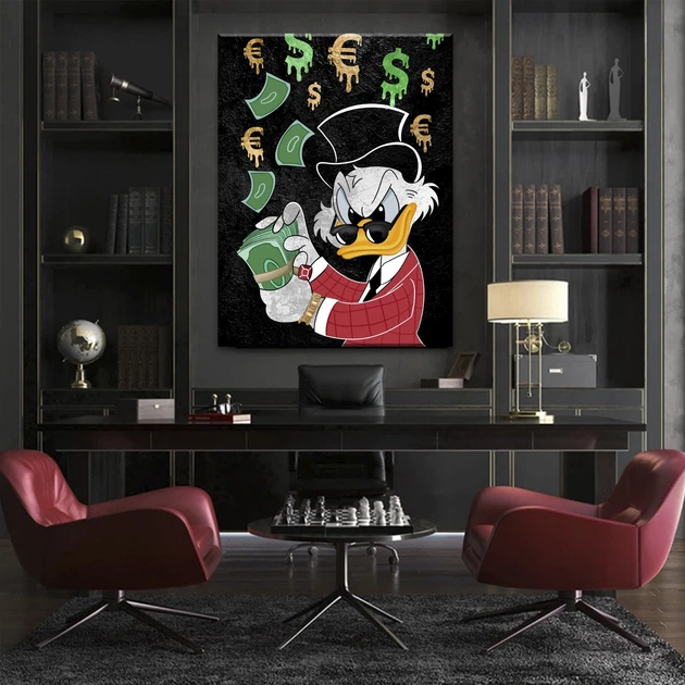 Картина Холстович Scroodg&money 30x40 см. Картина с деньгами в офис ...