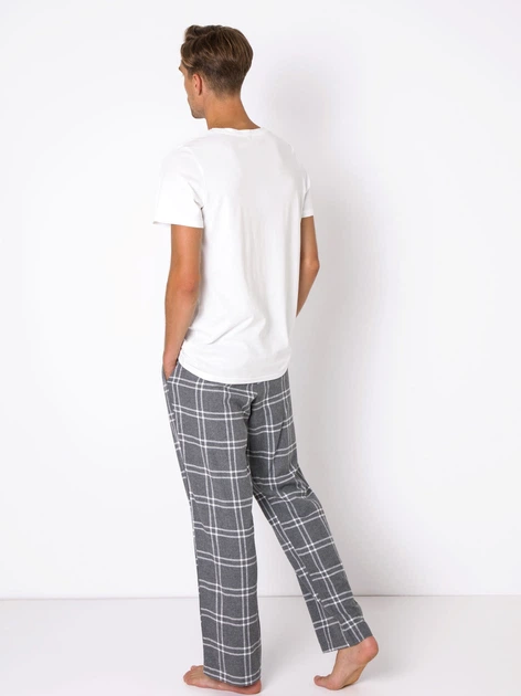 Піжама (футболка + штани) Aruelle Tyler pajama long XL Білий/Сірий (5904541436395) - зображення 2