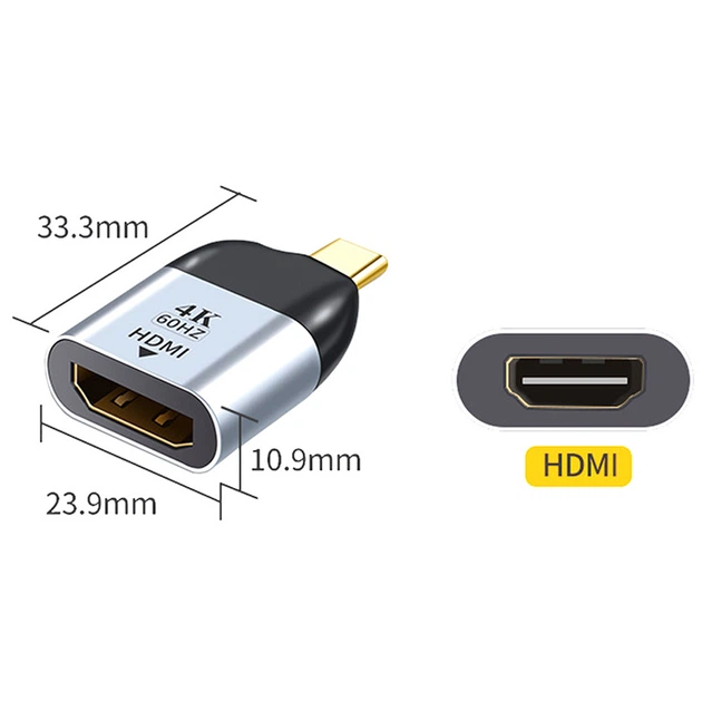 Адаптер, переходник Type-C to HDMI для передачи видео OEM UC2HDMI-01, для компьютера, смартфона, телевизора - изображение 3