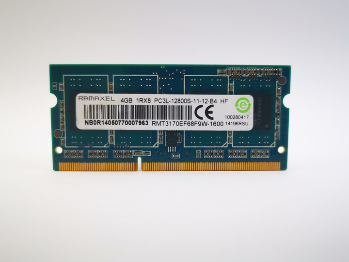 Оперативная память для ноутбука SODIMM Ramaxel DDR3L 4Gb 1600MHz PC3L ...