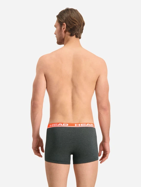Набор трусов-боксеров мужских HEAD Basic Boxer 701202741-011 M 2 шт Серый/Черный (8720245175043) - изображение 3