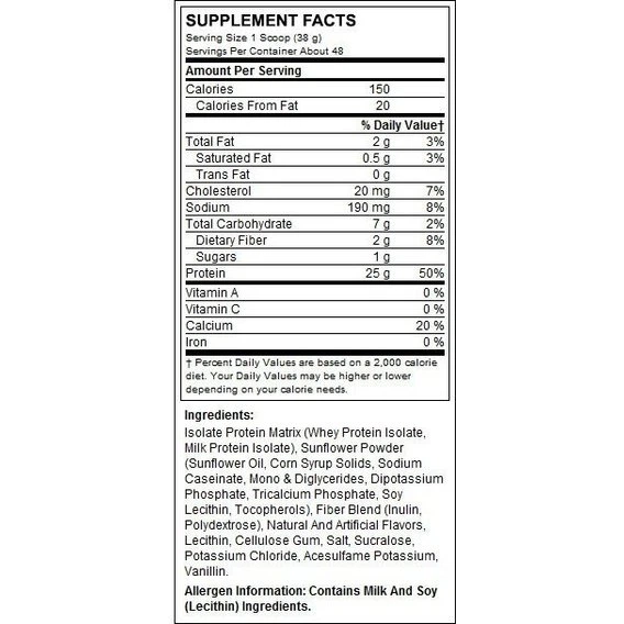 Протеїн BSN Syntha-6 Isolate 1820 g /48 servings/ Vanilla - Фото 2 Протеїн BSN Syntha-6 Isolate 1820 g /48 servings/ Vanilla - зображення 2
