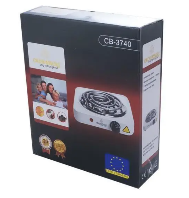 Электроплита CROWNBERG СВ-3740 1000W спиральная - изображение 4