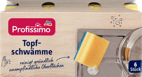 Губки кухонні для миття посуду Profissimo Topf-schwämme 6 шт / уп - зображення 3