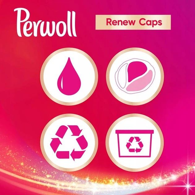 Капсулы для стирки цветных вещей Perwoll Renew & Care Box 18шт/уп - Фото 3 Капсулы для стирки цветных вещей Perwoll Renew & Care Box 18шт/уп - изображение 3