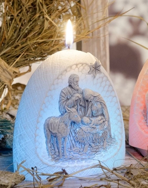 Свічка з діодом Bartek Candles Різдвяна ніч (шопка) - Фото 2 Свічка з діодом Bartek Candles Різдвяна ніч (шопка) - зображення 2