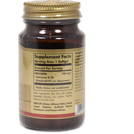 Коэнзим Solgar Megasorb CoQ-10 100 mg 30 Softgels - Фото 2 Коэнзим Solgar Megasorb CoQ-10 100 mg 30 Softgels - изображение 2