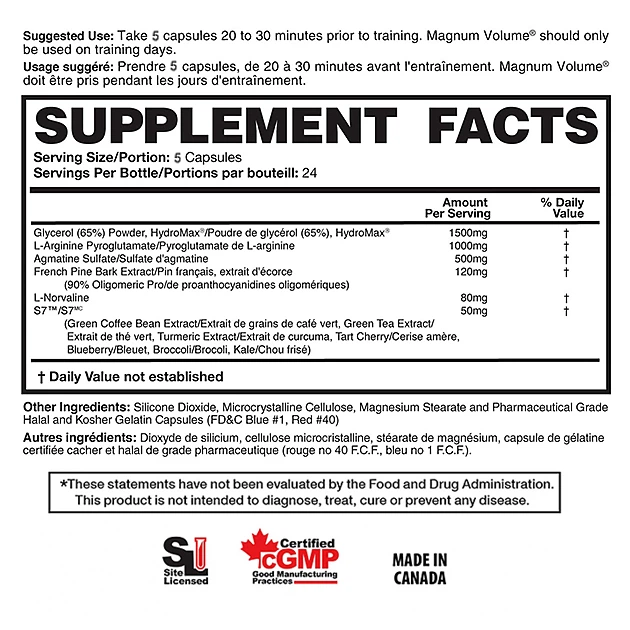 Комплекс до тренировки Magnum Nutraceuticals Volume Pump intensifier 120 Caps - изображение 2