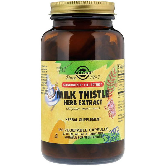 Расторопша Solgar Milk Thistle Herb Extract 150 Veg Caps – фото, отзывы ...