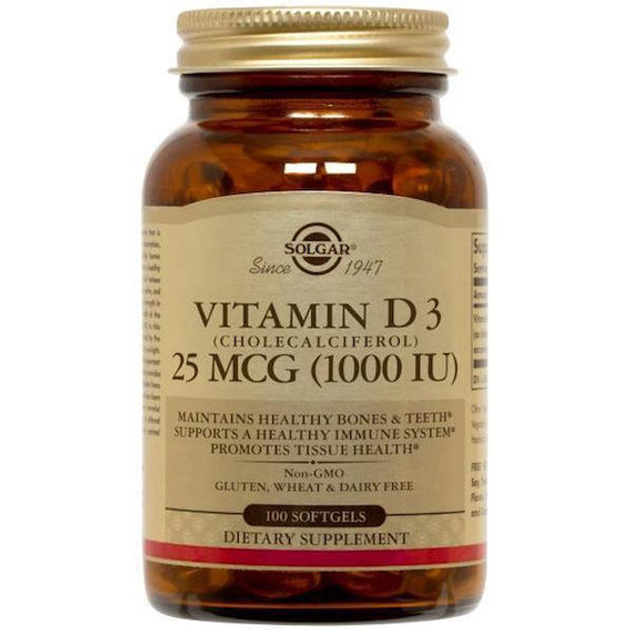 Витамин D Solgar Vitamin D3 (Cholecalciferol) 1000 IU 100 Softgels ...