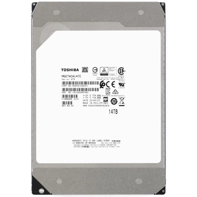 Жорсткий диск для сервера 3.5'' 14TB Toshiba (MG07ACA14TE) – фото