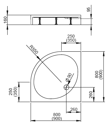 Душевой поддон RADAWAY Patmos A 80x80 Compact 4S88155-05 - изображение 2