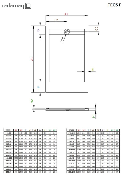 Душевой поддон RADAWAY Teos F 160x90 цвет антрацит HTF16090-64 - изображение 2