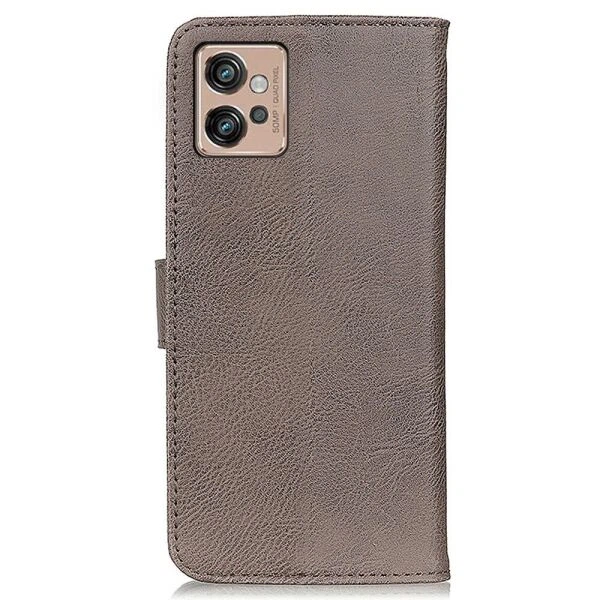 Чехол-книжка с застежкой KHAZNEH Wallet Cover для Motorola Moto G32 - Khaki - изображение 3