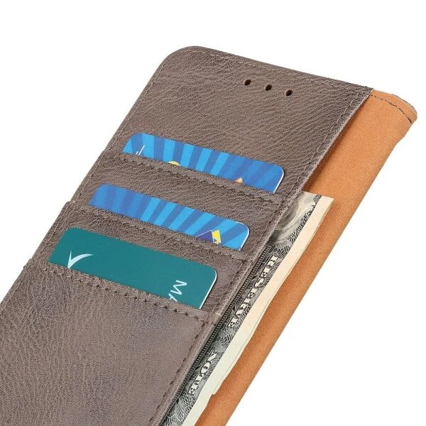 Чехол-книжка с застежкой KHAZNEH Wallet Cover для Motorola Moto G32 - Khaki - изображение 6