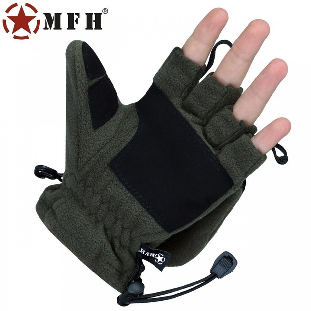 Военные флисовые перчатки/варежки MFH, олива/хаки, р-р. L - изображение 2