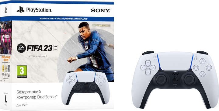 Бездротовий геймпад PlayStation 5 Dualsense White для PS5/PS 5 Digital ...