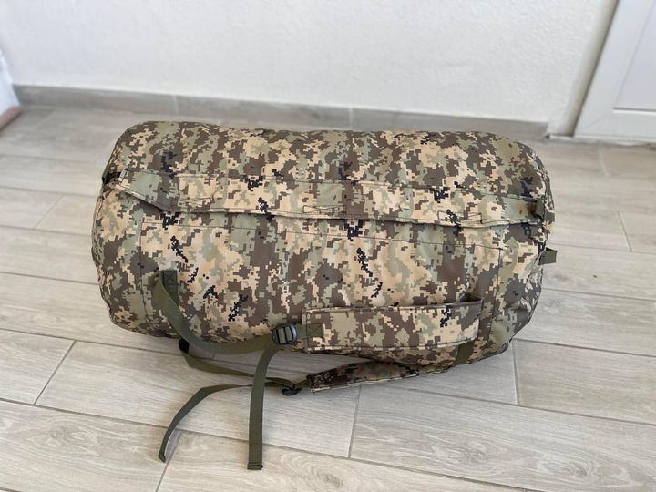 Сумка баул-рюкзак влагозащитный тактический армейский военный 120 л Пиксель - изображение 1