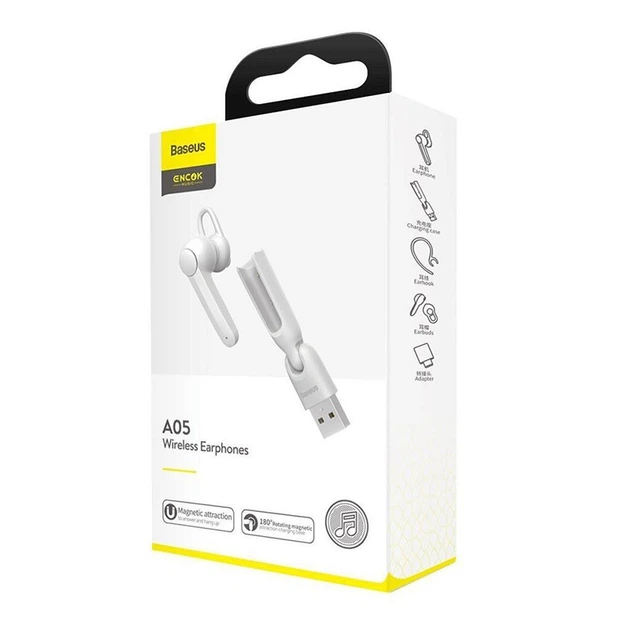 Bluetooth гарнитура Baseus A05 (NGA05-02) Белый - изображение 2