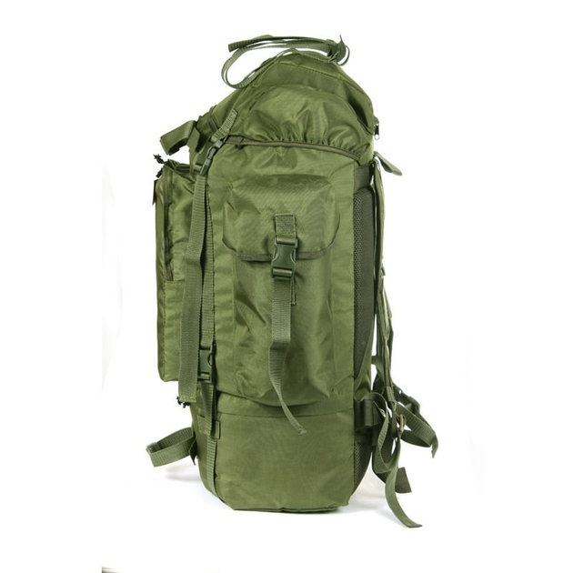 Тактический туристический армейский рюкзак 75 литров олива Кордура 900 ден. Армия рыбалка туризм 155 MS - изображение 2