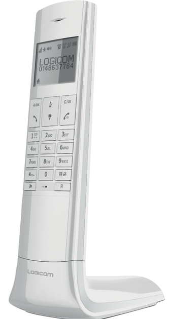 Стаціонарний бездротовий телефон Logicom Luxia 155 Білий - зображення 2