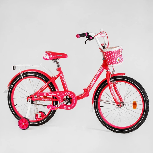 Детский велосипед 20" CORSO "SOFIA" корзинка, багажник. Pink (116269 ...