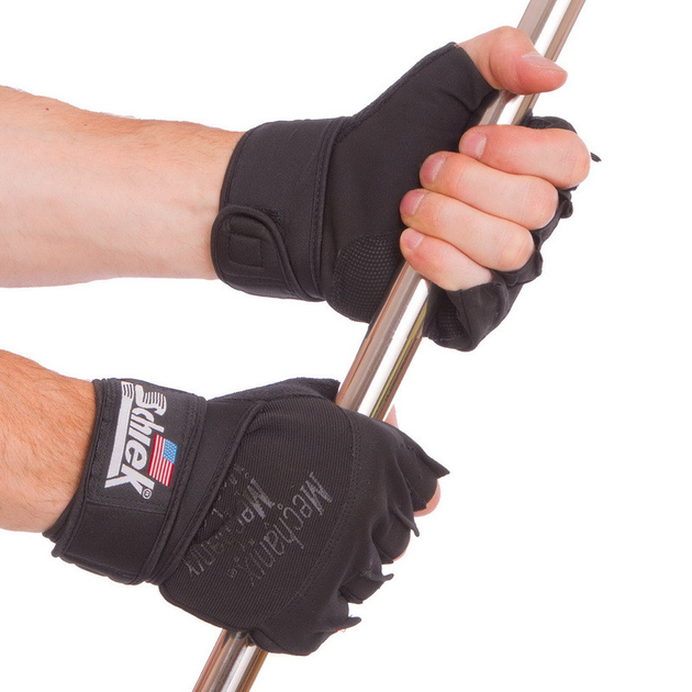 Тактичні рукавички з відкритими пальцями Zelart 4928 розмір L Black - зображення 2