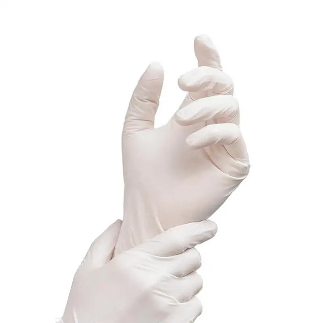 Латексні рукавиці одноразові оглядові Medicom SafeTouch® E-Series опудрені розмір S 500 шт. Білі - изображение 2
