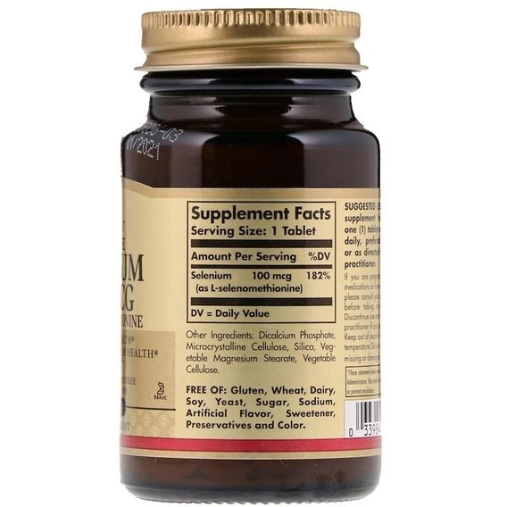 Селен Solgar Selenium, Yeast-Free 100 mcg 100 Tabs - зображення 2
