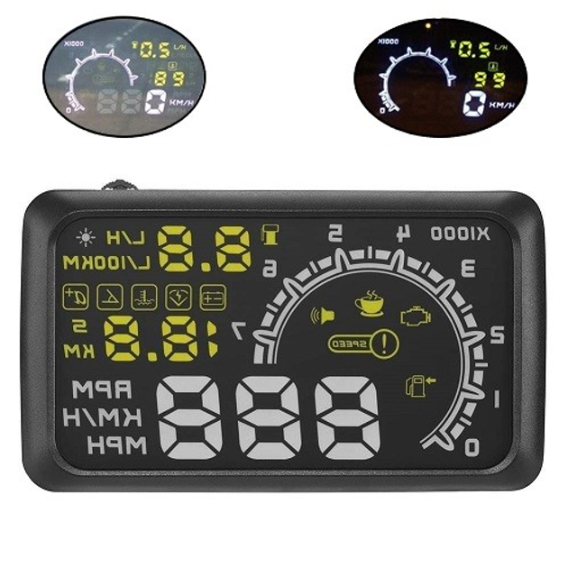 Проектор приборной панели на лобовое стекло OBD2 HUD W02 5.5" – фото ...