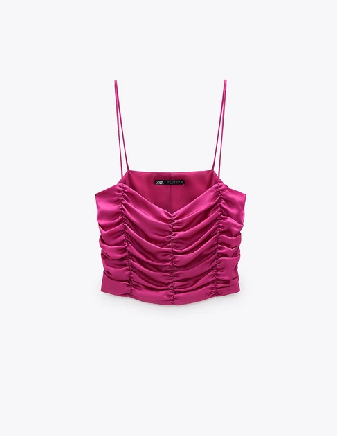 Топ Zara Ж1087795 (3564/165/123А) колір рожевий M - Фото 1 Топ Zara Ж1087795 (3564/165/123А) колір рожевий M - изображение 1