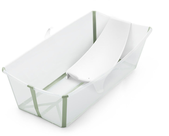 Ванночка Stokke Flexi Bath Складная XL Зеленая + Адаптер (535904акц ...
