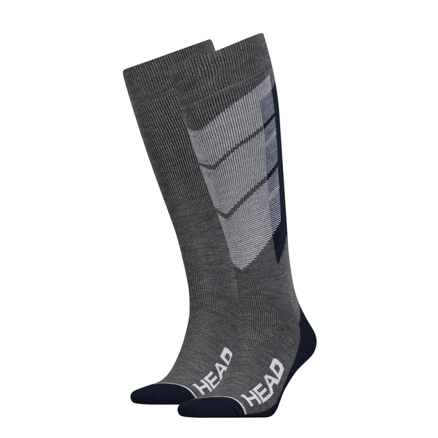 Носки Head Unisex Ski Graphic Kneehigh 2-pack Синий; Серый 35-38 ...