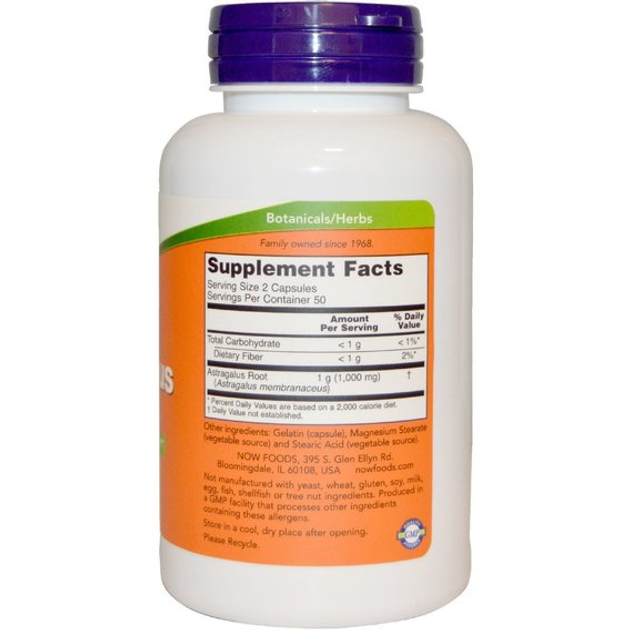 Корень астрагала Now Foods Astragalus 500 Mg 100 Caps фото отзывы характеристики в интернет 5133