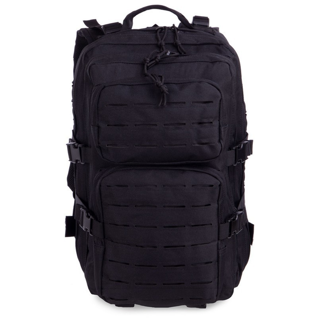 Штурмовой тактический рюкзак армейский военный походный для охоты 25 литров 43 x 25 x 14 см SILVER KNIGHT черный АНLK2021 - изображение 2