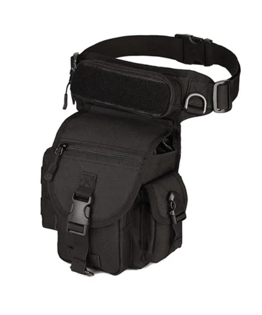 Багатофункціональна тактичная сумка на стегно SIDE KICK. Чорний колір. - зображення 1