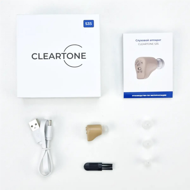 Слуховой аппарат CLEARTONE S35 универсальный внутриушной аккумулятор с цифровым чипом - изображение 11