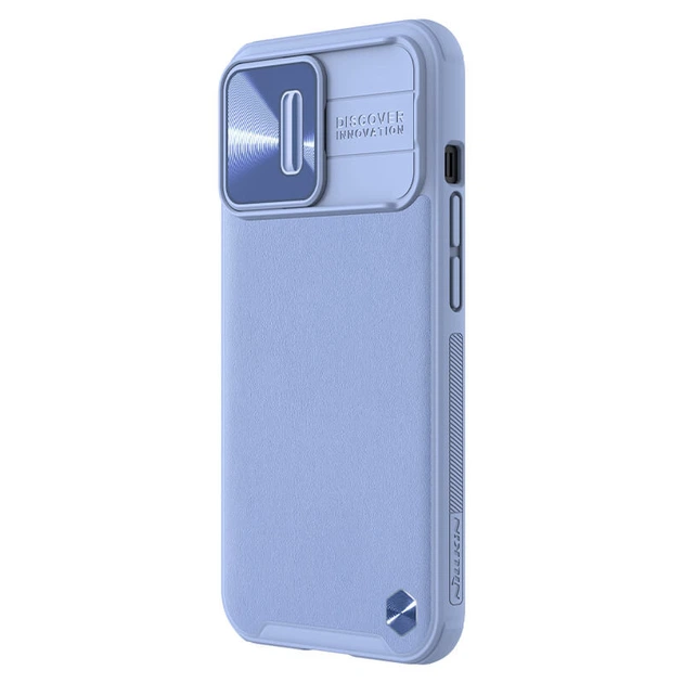 Шкіряна накладка Nillkin Camshield Leather (шторка на камеру) на Apple iPhone 13 Pro Max (6.7") Бузковий / Purple - Фото 3 Шкіряна накладка Nillkin Camshield Leather (шторка на камеру) на Apple iPhone 13 Pro Max (6.7") Бузковий / Purple - зображення 3