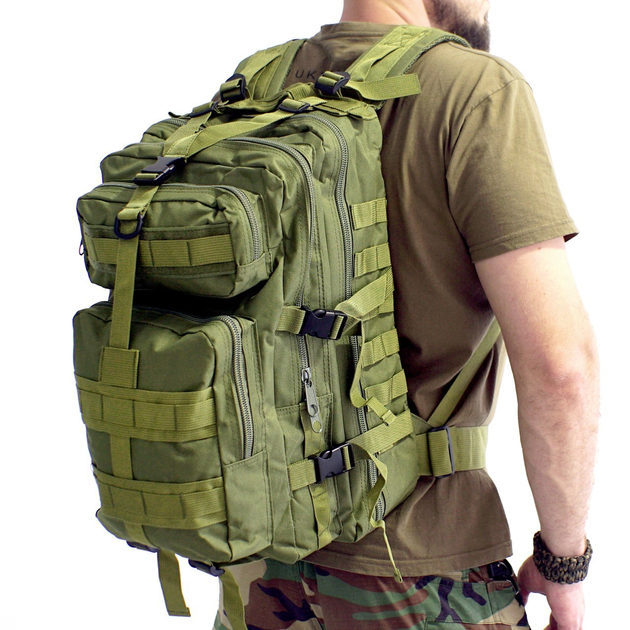 Тактичний військовий рюкзак MALATEC 40 літрів оливковий - зображення 1