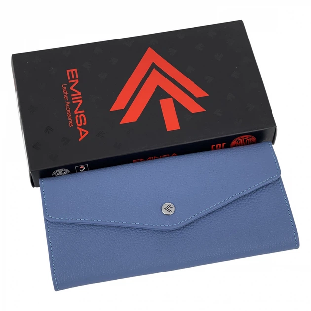 Кошелек женский кожаный Eminsa 2184 18-30 голубой - изображение 4