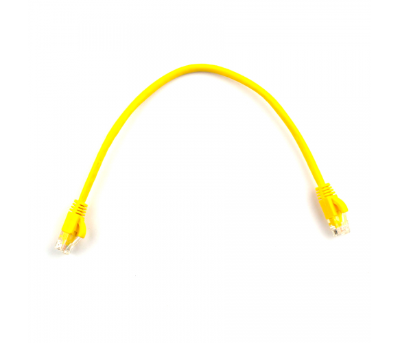 Патч-корд литой RITAR, CCA, UTP, RJ45, Cat.5e, 0,3m, желтый Q710 - Фото 1 Патч-корд литой RITAR, CCA, UTP, RJ45, Cat.5e, 0,3m, желтый Q710 - изображение 1