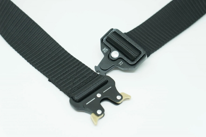 Ремень тактический поясной с металлической пряжкой кобра 110 см чёрный - изображение 2