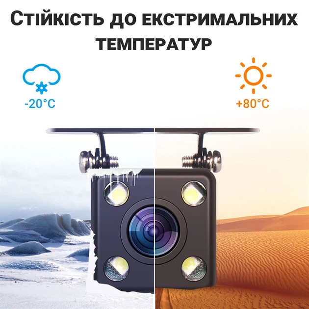 Автомобильная камера заднего вида с LED подсветкой Podofo R0003A2P | парковочная камера для автомобиля, IP66, 170° (0097) - изображение 8