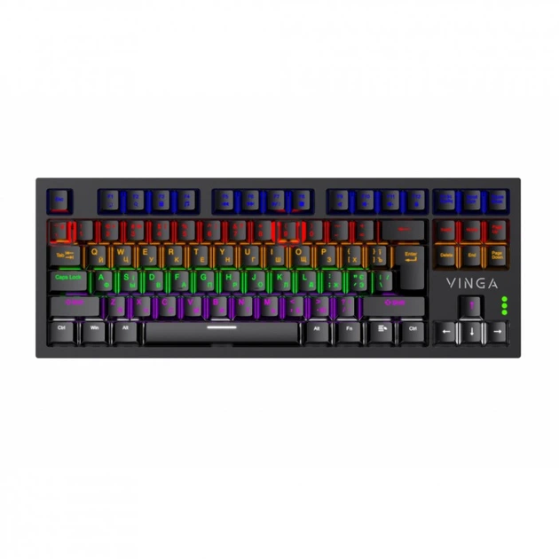 Клавиатура Vinga KBGM-110 87 key LED Blue Switch USB Black (KBGM-110 Black) - изображение 3