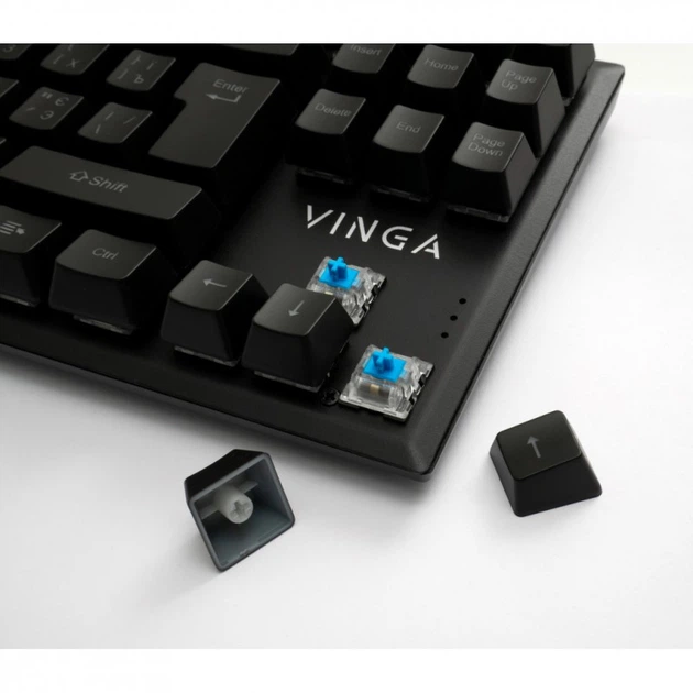 Клавиатура Vinga KBGM-110 87 key LED Blue Switch USB Black (KBGM-110 Black) - изображение 7