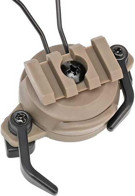 Кріплення адаптер на шолом для активних навушників затискне тан - зображення 2